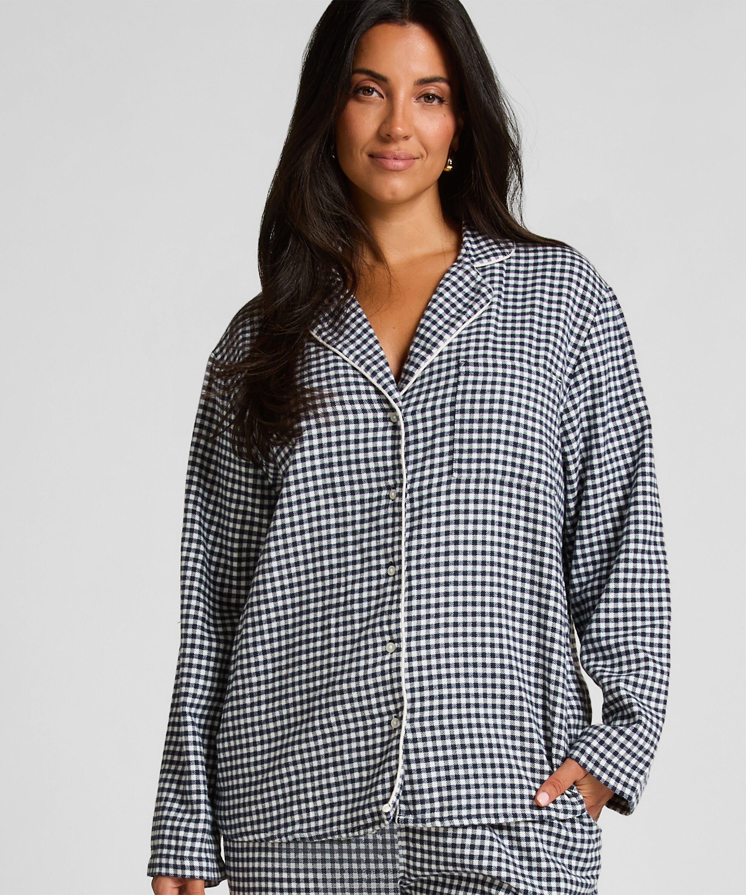Pyjamatop Flanel Essentials, Blauw