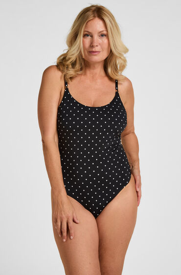 Hunkem&ouml;ller Badpak Luxe met Stippen Zwart