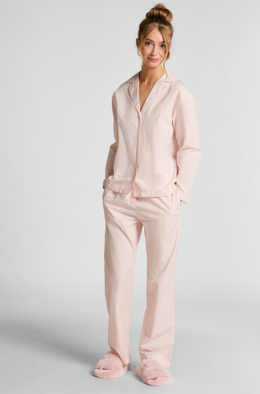 Hunkemöller Pyjamabroek Katoen Poplin Roze