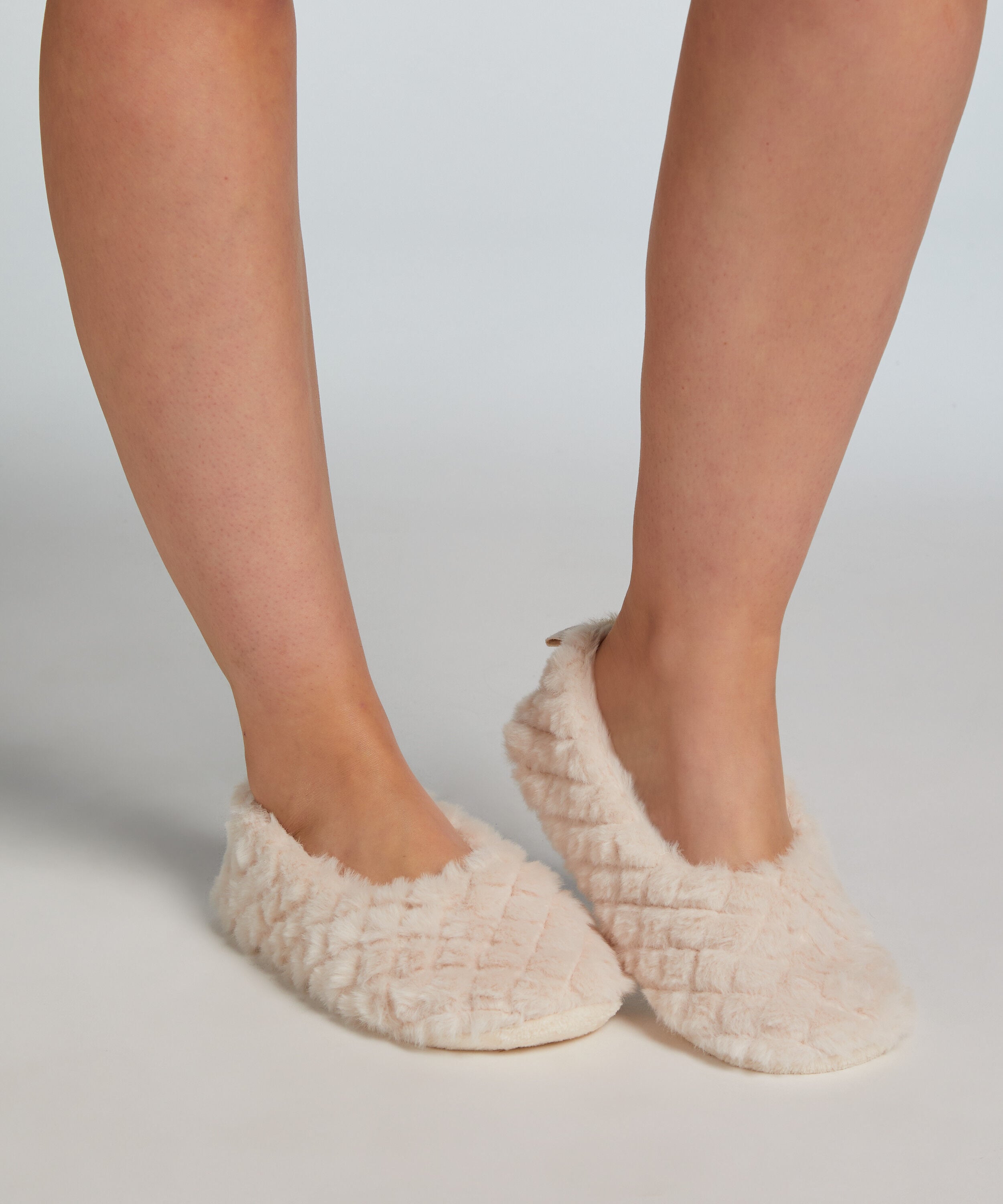 Ballerina sloffen Fluffy, Beige