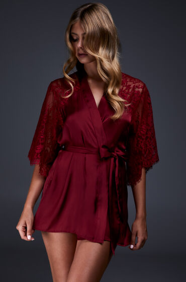 Hunkemoller Kimono Jennifer Rood hunkemoller kopen in de aanbieding