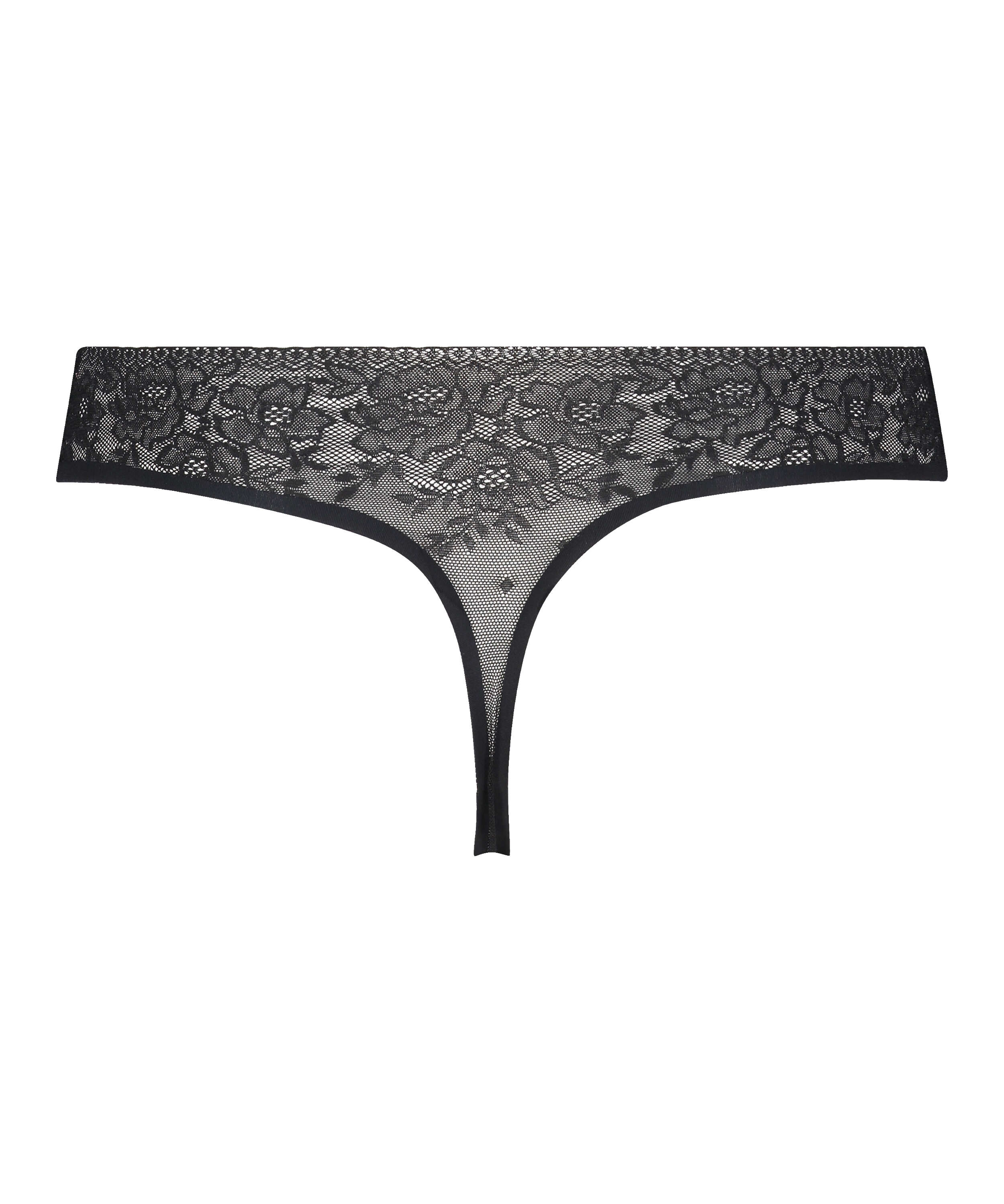 Invisible string Allover Lace, Zwart, main