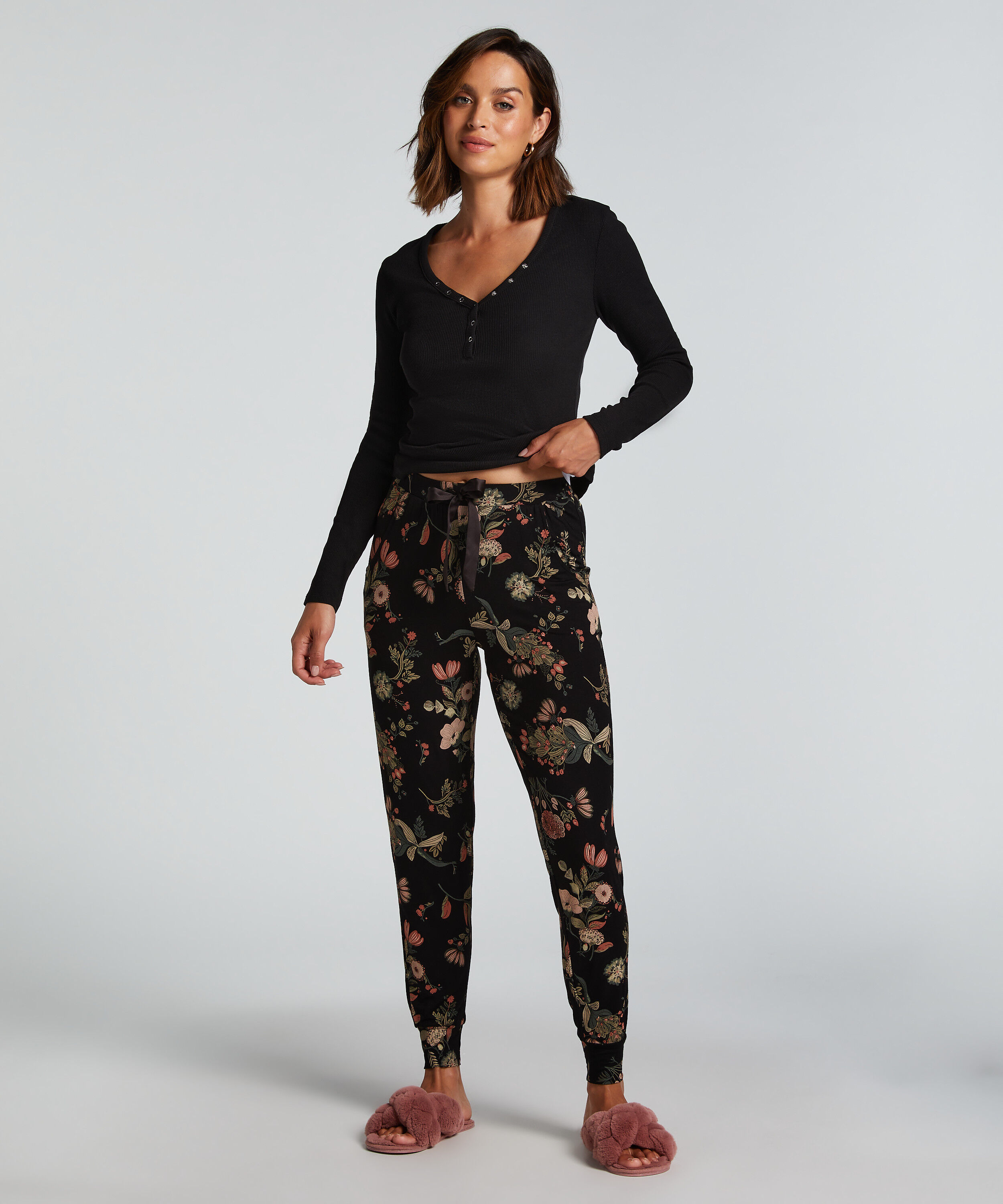 Tall Pyjamabroek, Zwart Tall Pyjamabroek, Zwart