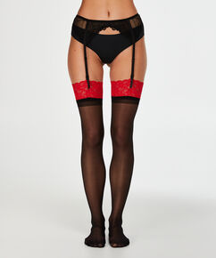 Stocking 30 Denier Lace, Rood