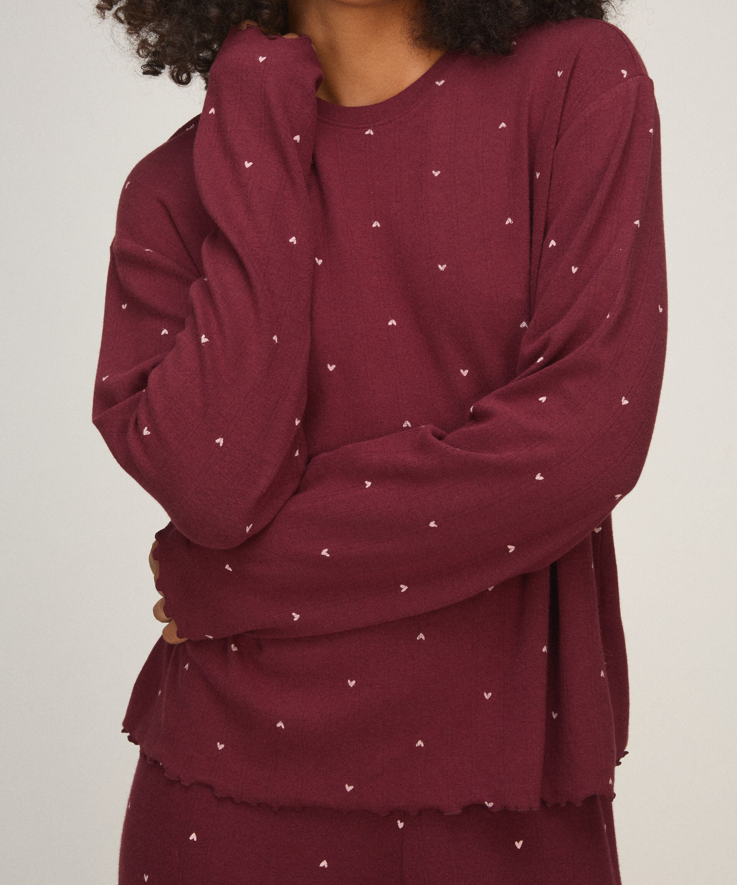 Pyjama Top Loose Pointelle