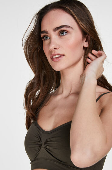 Hunkemoller Naadloze Strappy Top Groen hunkemoller kopen in de aanbieding