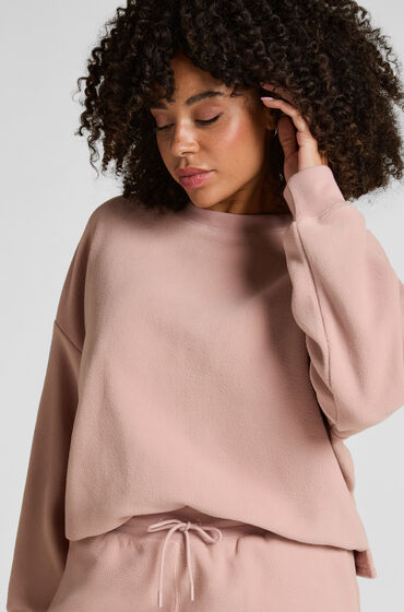 Hunkemöller Sportieve fleece top Roze