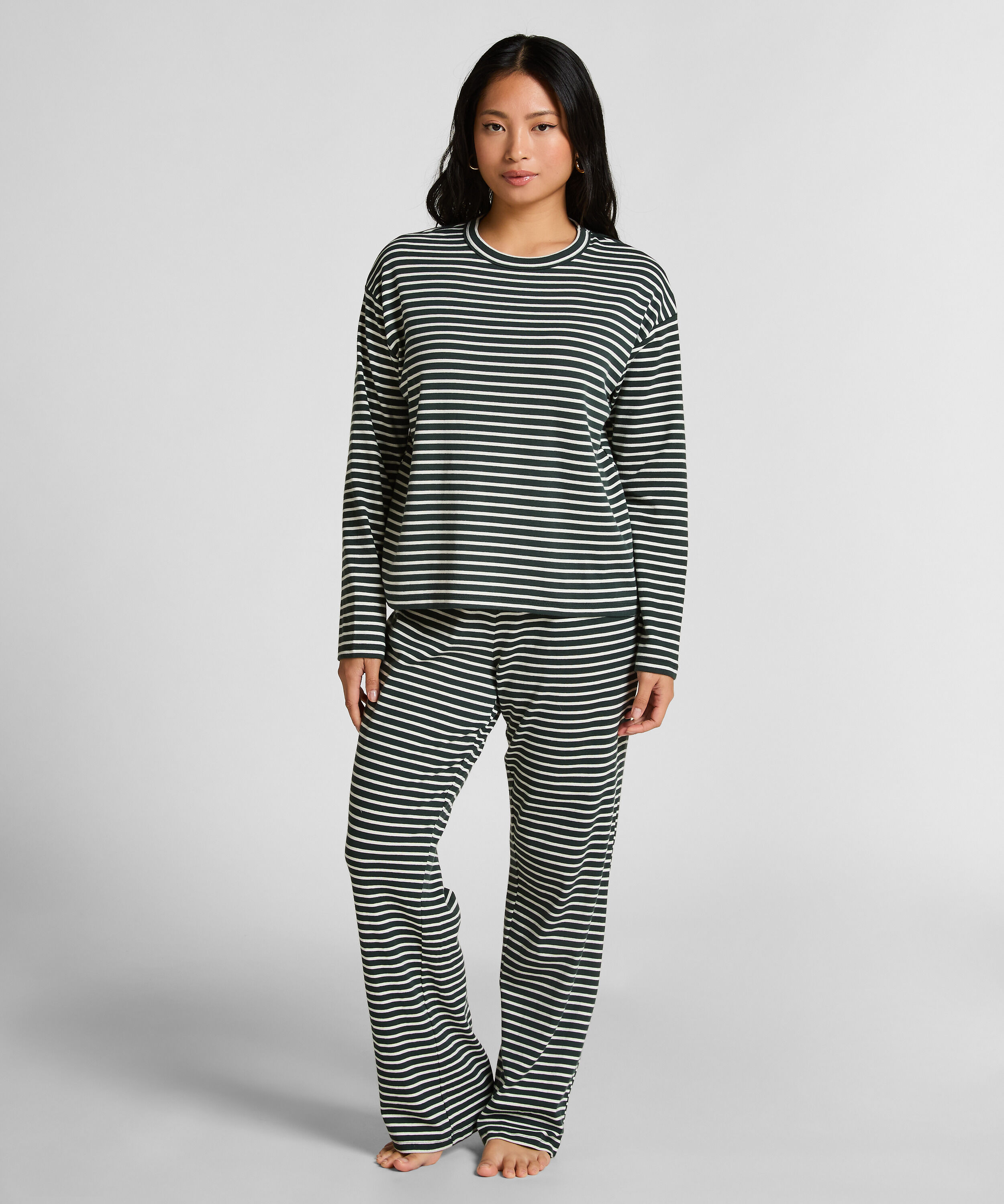 Pyjamaset van katoenen jersey, Groen Pyjamaset van katoenen jersey, Groen