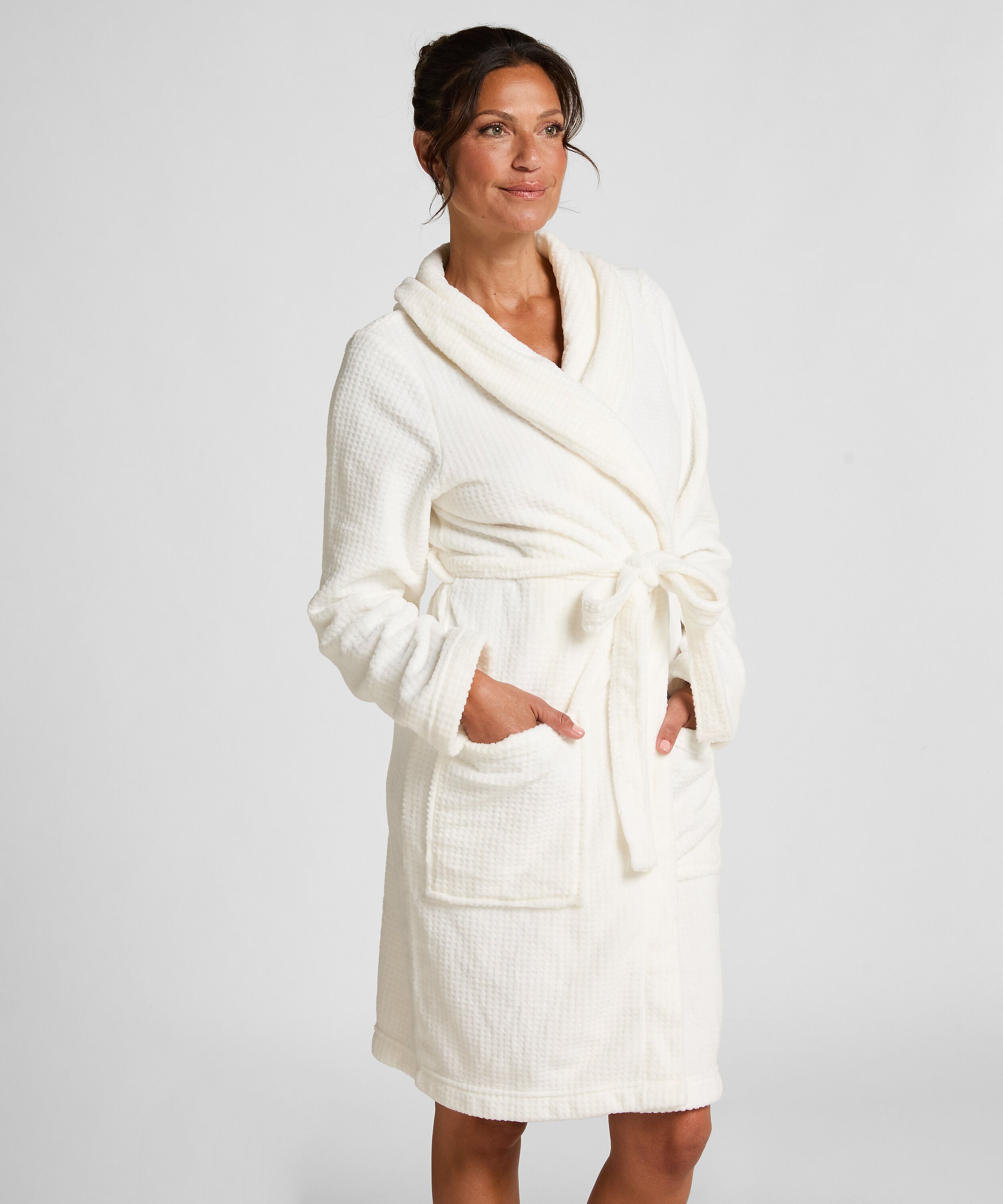 Badjas Fleece, Wit Badjas Fleece, Wit