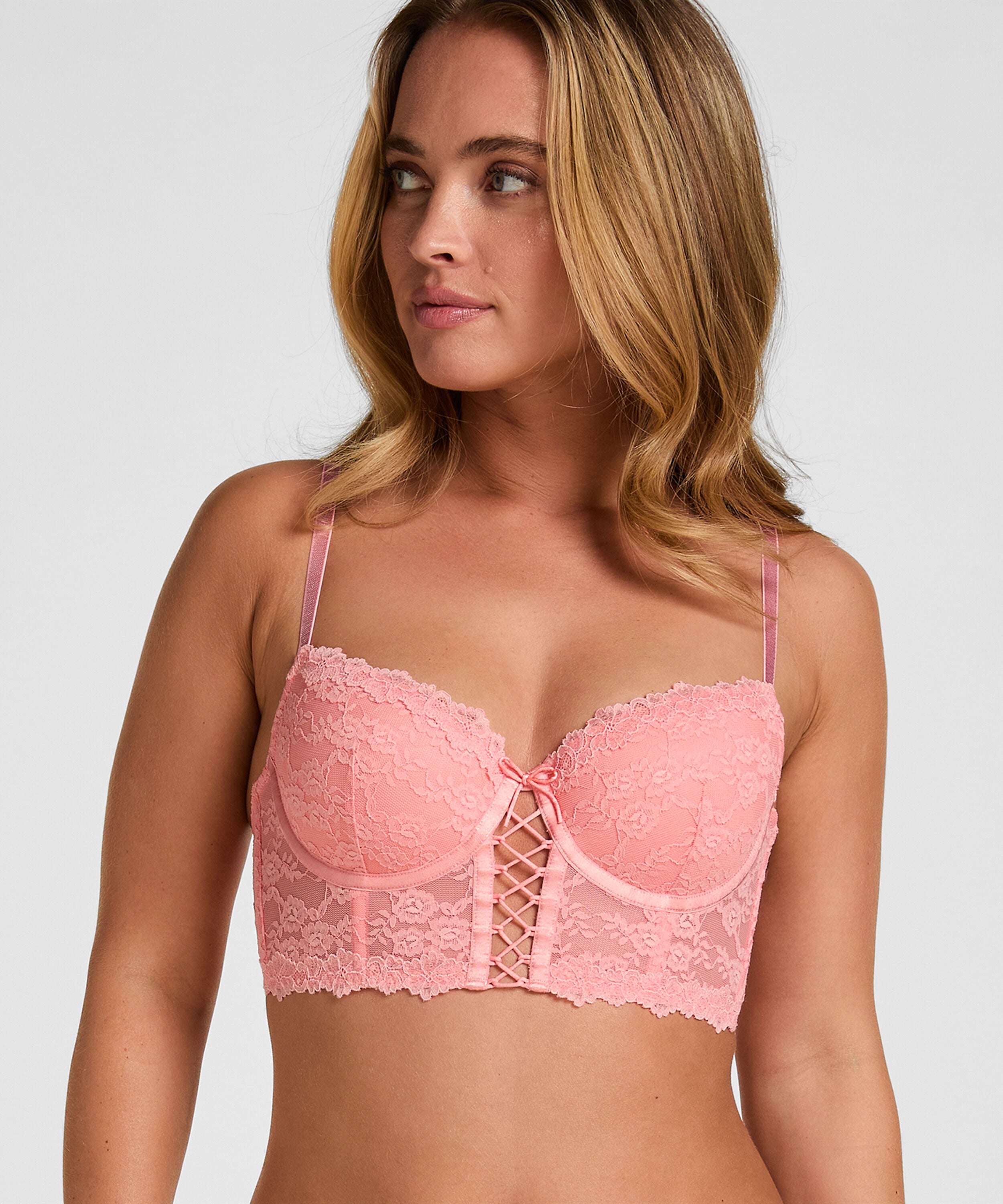 Voorgevormde Beugel Longline Bh Aveline, Roze Voorgevormde Beugel Longline Bh Aveline, Roze