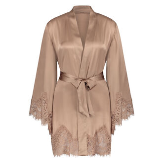 Kimono zijde Scallop Lace, Roze