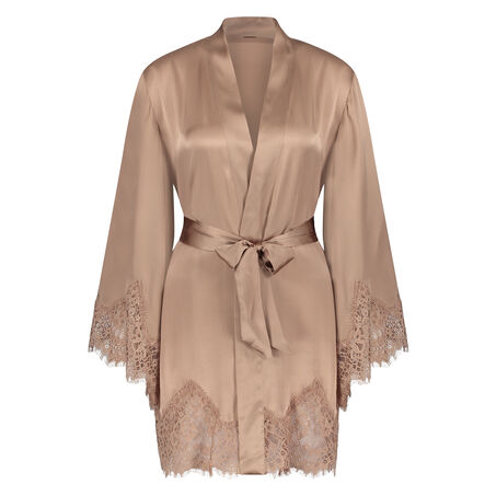 Kimono zijde Scallop Lace, Roze