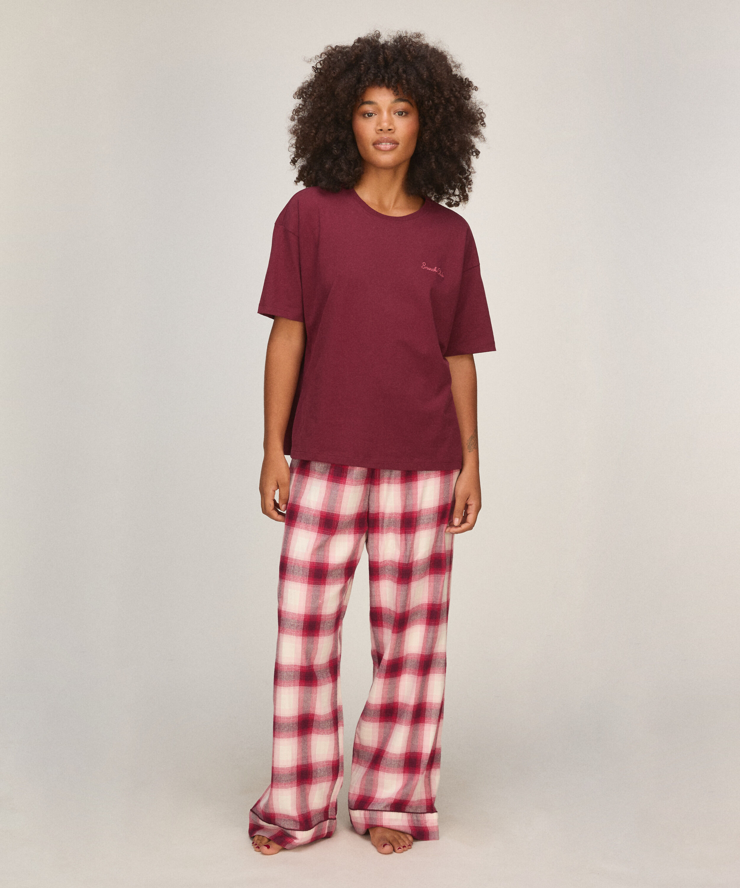 Pyjamaset Check, Paars Pyjamaset Check, Paars