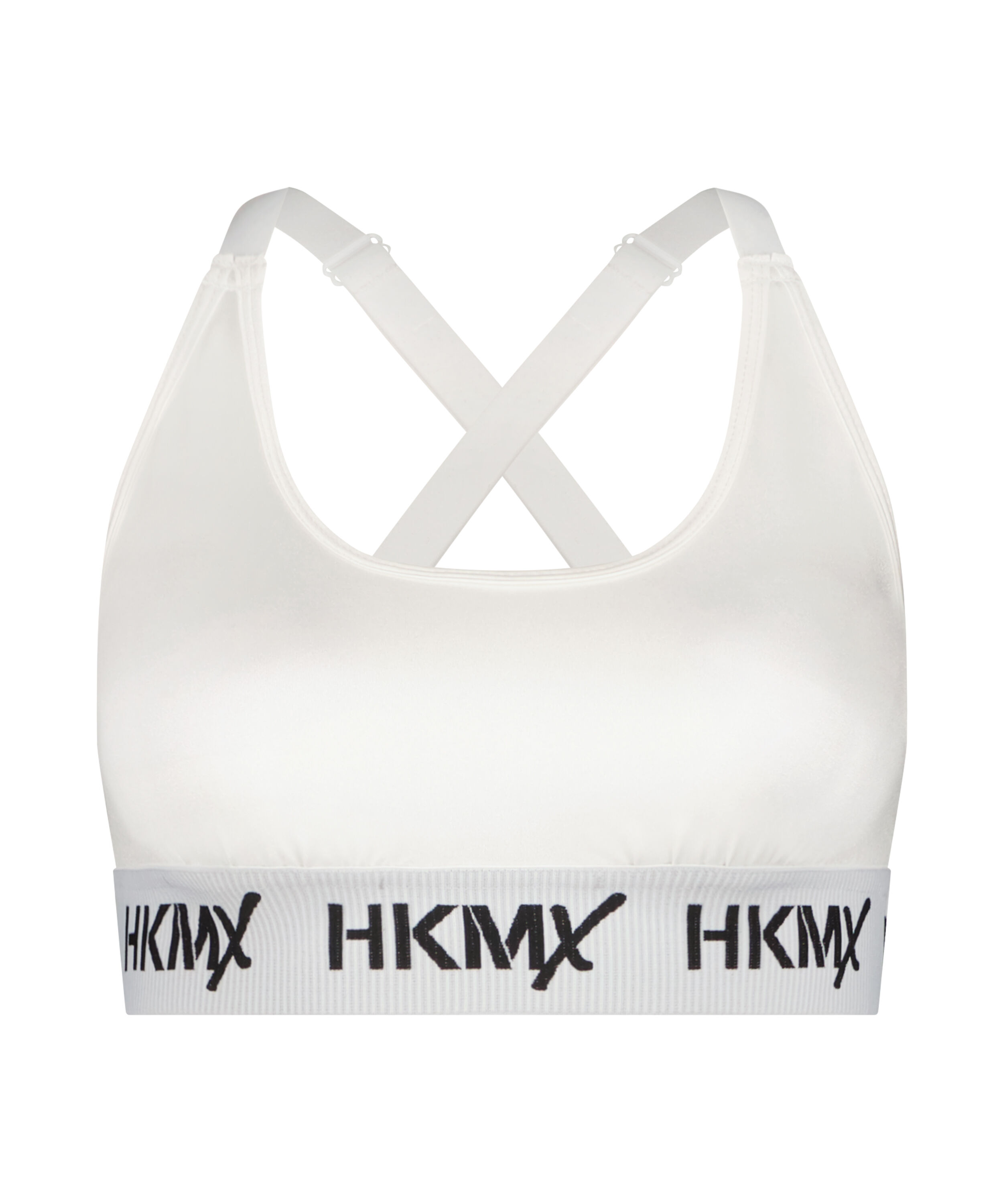 Hunkemöller Synthetisch Hkmx Sport Bh The Crop Logo Level 1 in het Zwart Dames Kleding voor voor Beenmode voor Kousen 