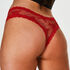 Brazilian V-shape Floral Mesh, Rood
