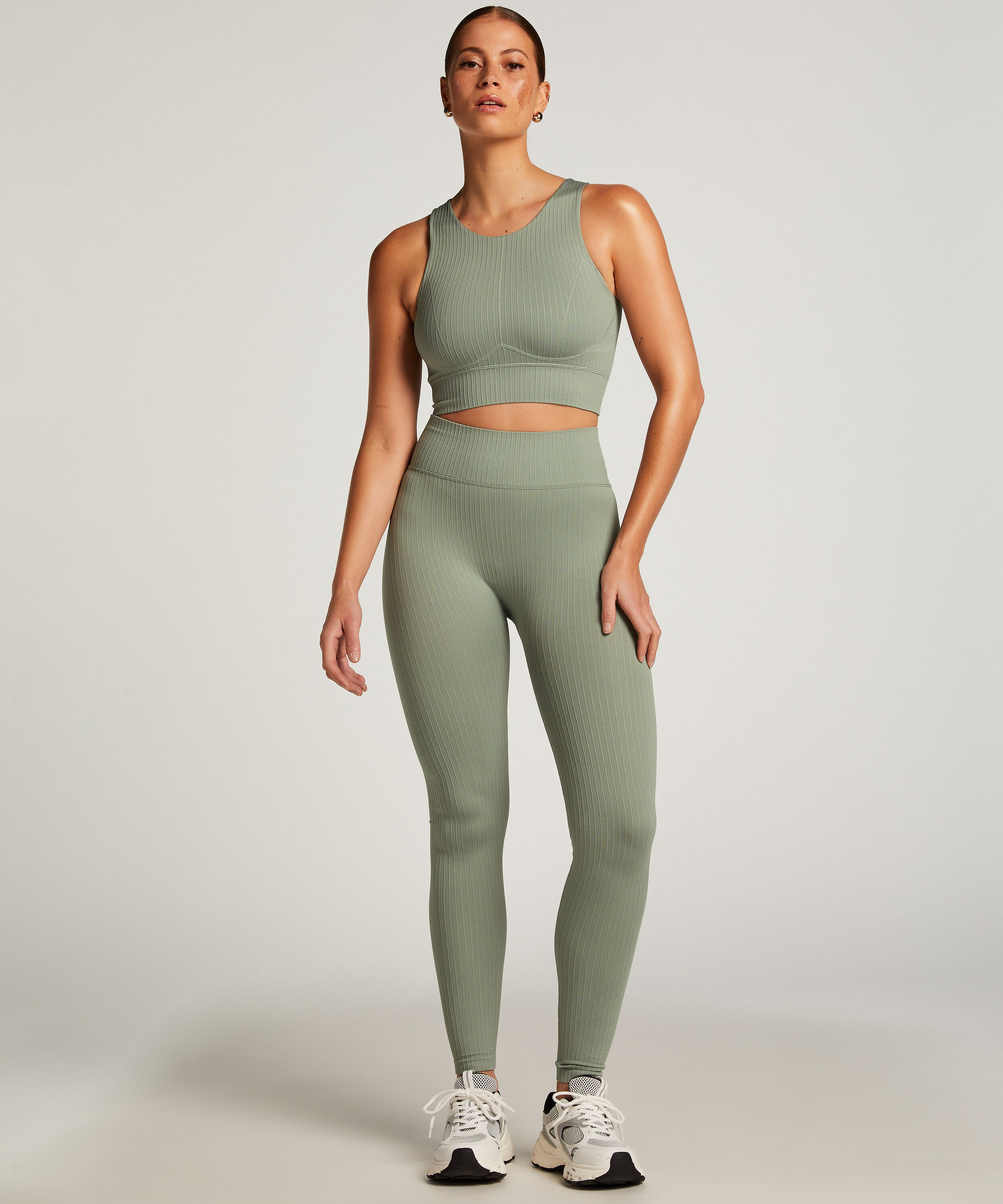 HKMX High waisted naadloze sportlegging, Groen