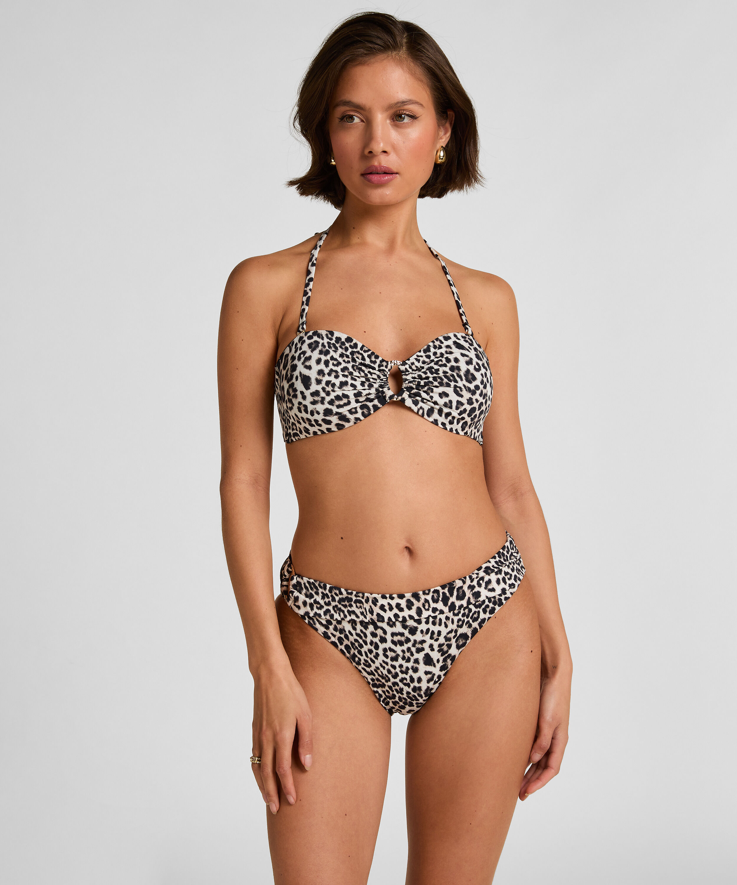 Bikinibroekje Leopard, Zwart