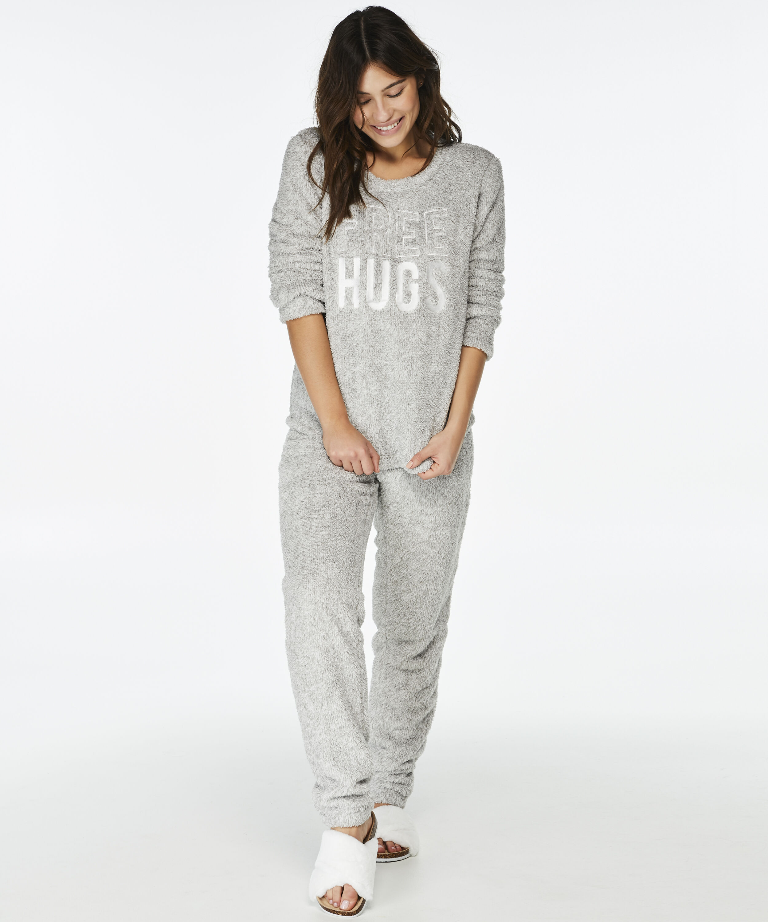 PJ Fleece Fairisle, Grijs