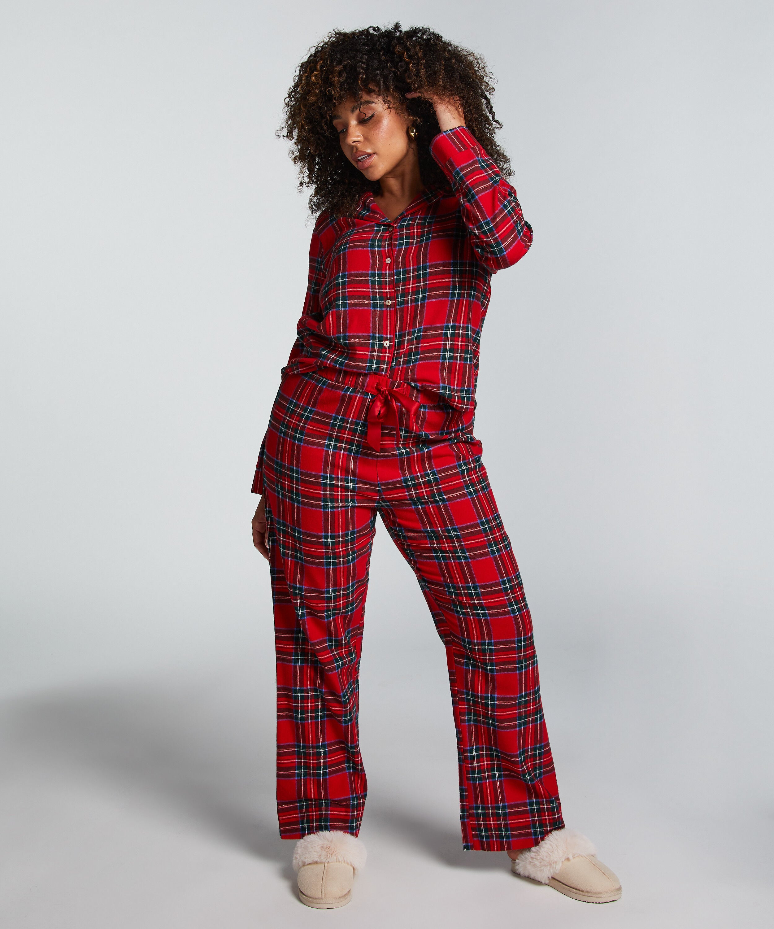 Pyjamaset Twill, Rood