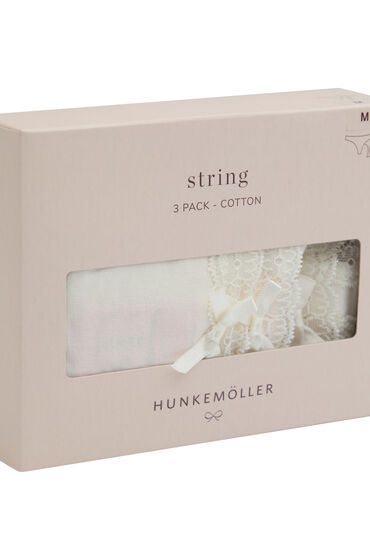 Hunkemöller Multipack Katoenen Strings Wit