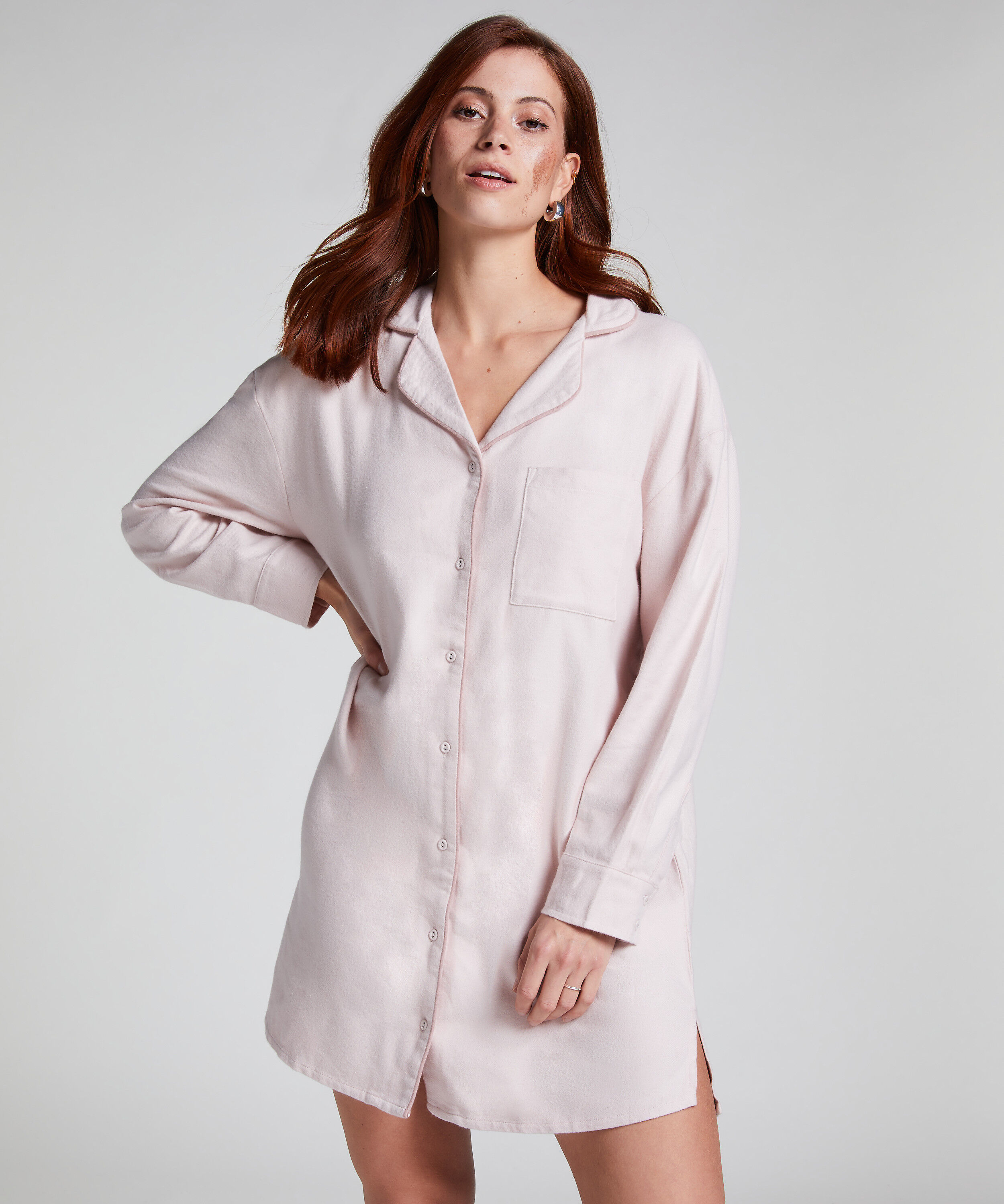 Nachthemd Flanel, Paars