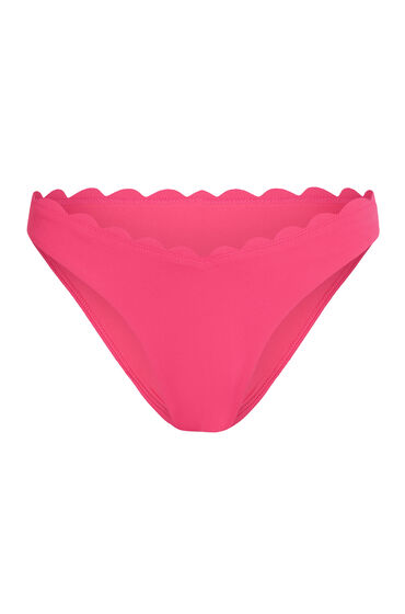 Hunkemöller Hoog uitgesneden Bikinibroekje Scallop Roze