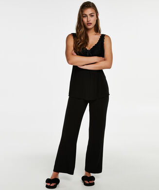 Pyjama set Modal Lace, Zwart