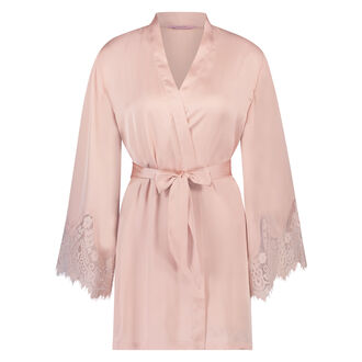 Kimono Satin lace, Roze