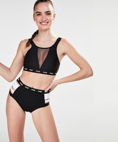 HKMX Hoog cheeky bikinibroekje, Zwart