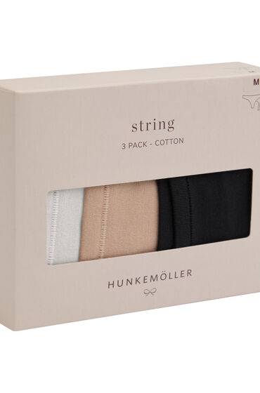 Hunkemöller Multipack Katoenen Strings Beige