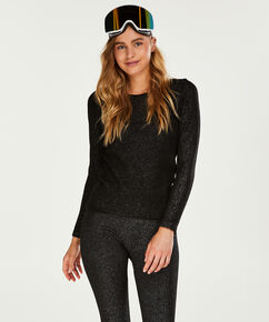 HKMX top lange mouwen, Zwart