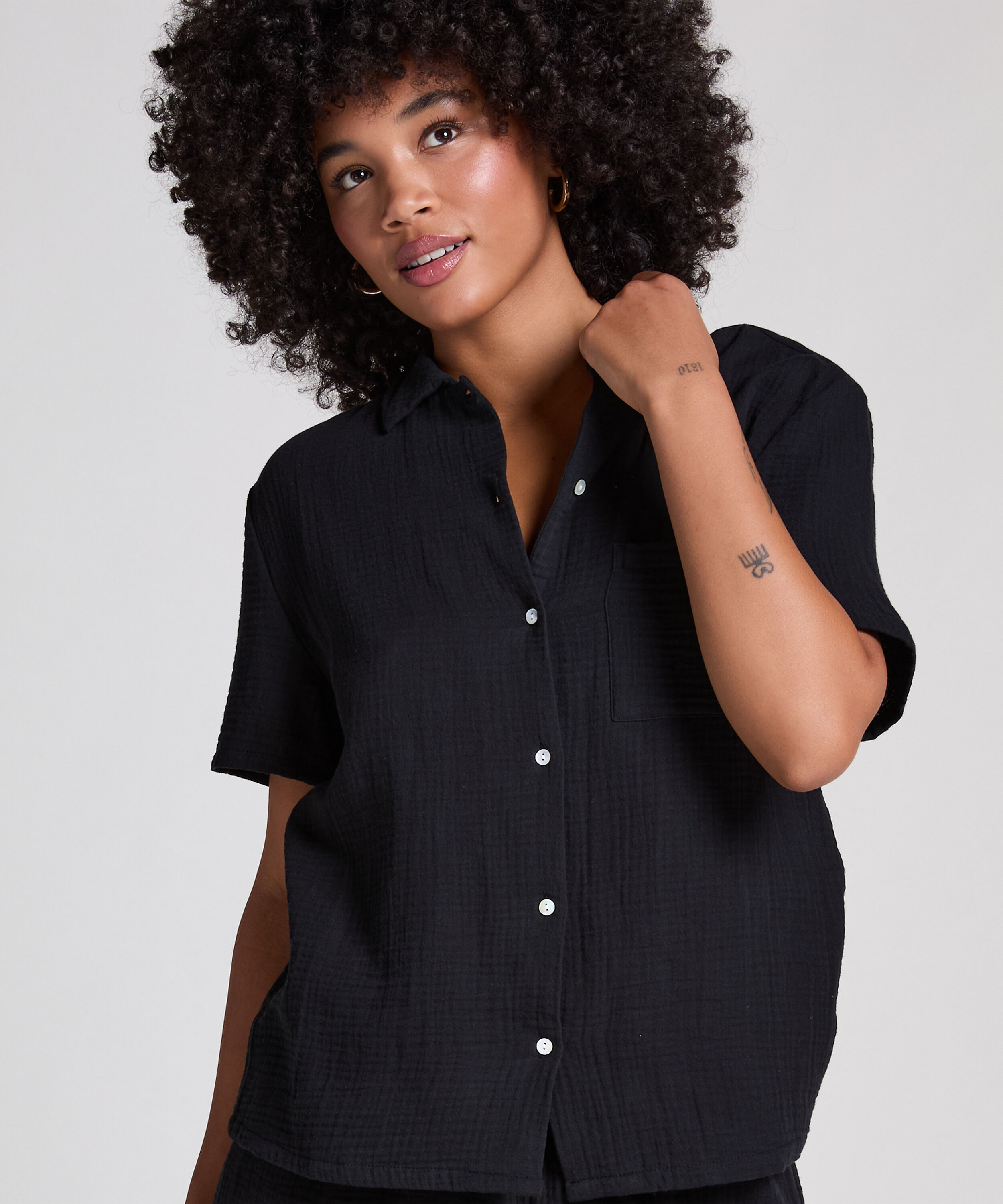 Mousseline Jacket, Zwart