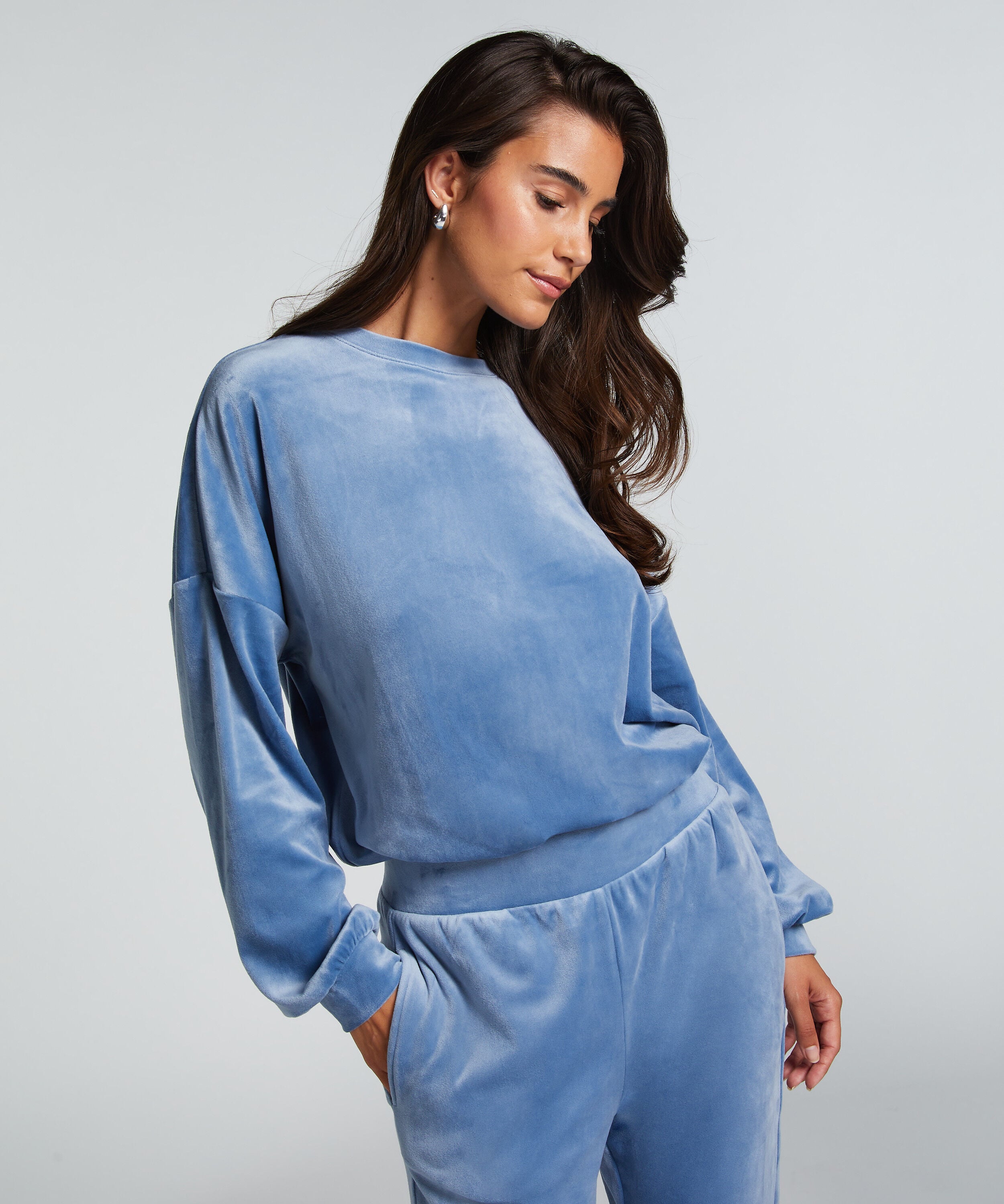Velours Top, Blauw