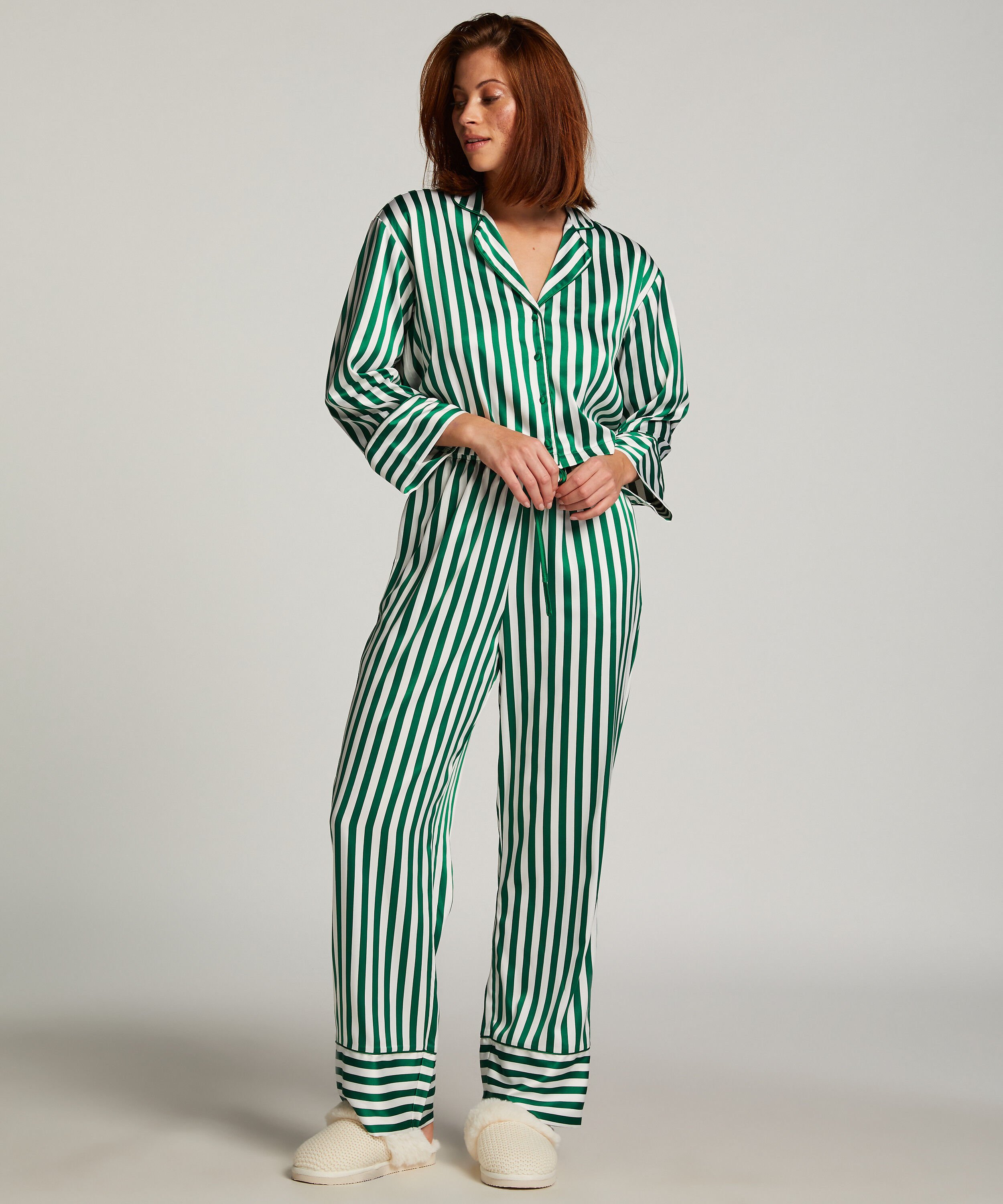 Broek Satijn, Groen Broek Satijn, Groen