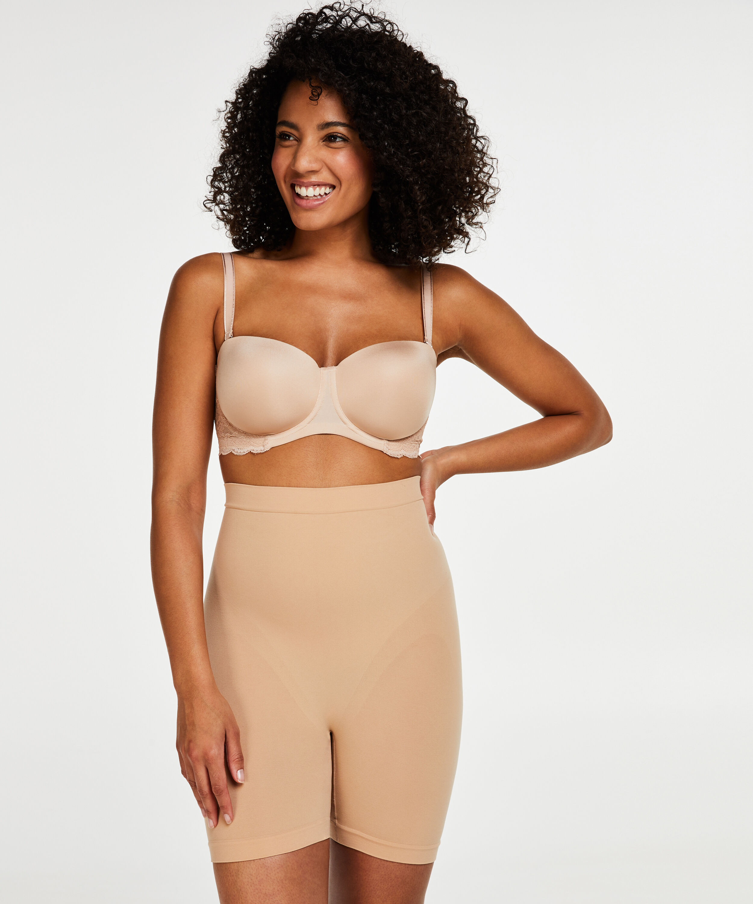 Verstevigende hoge tailleslip - Level 2, Beige