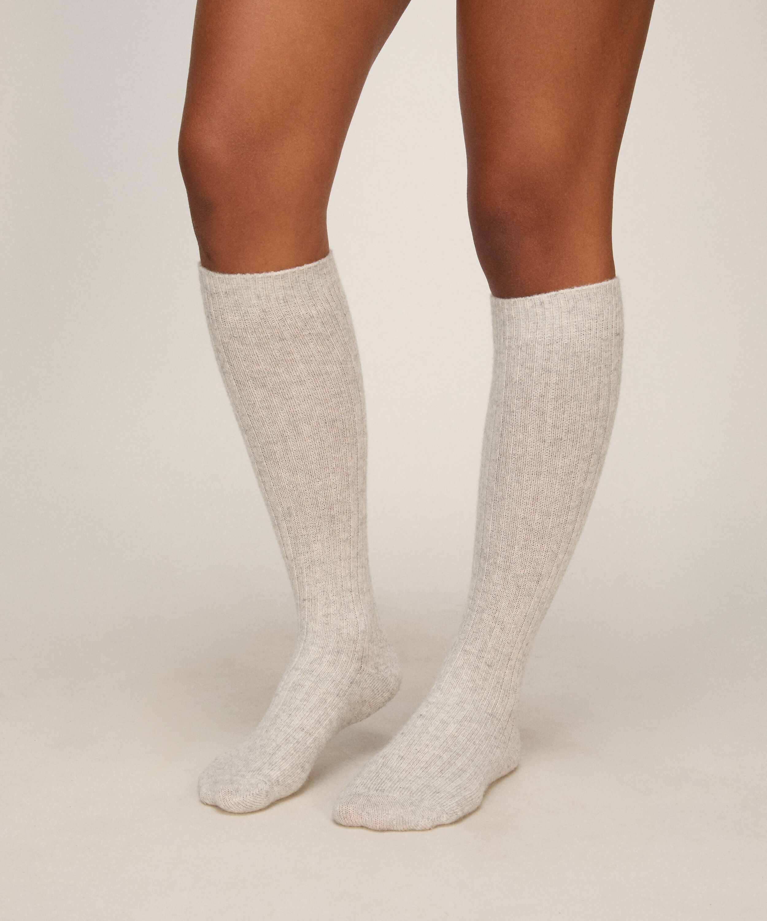 Cashmere Blended Sokken, Grijs