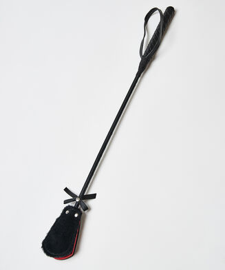 Zweep private Fake Fur, Zwart