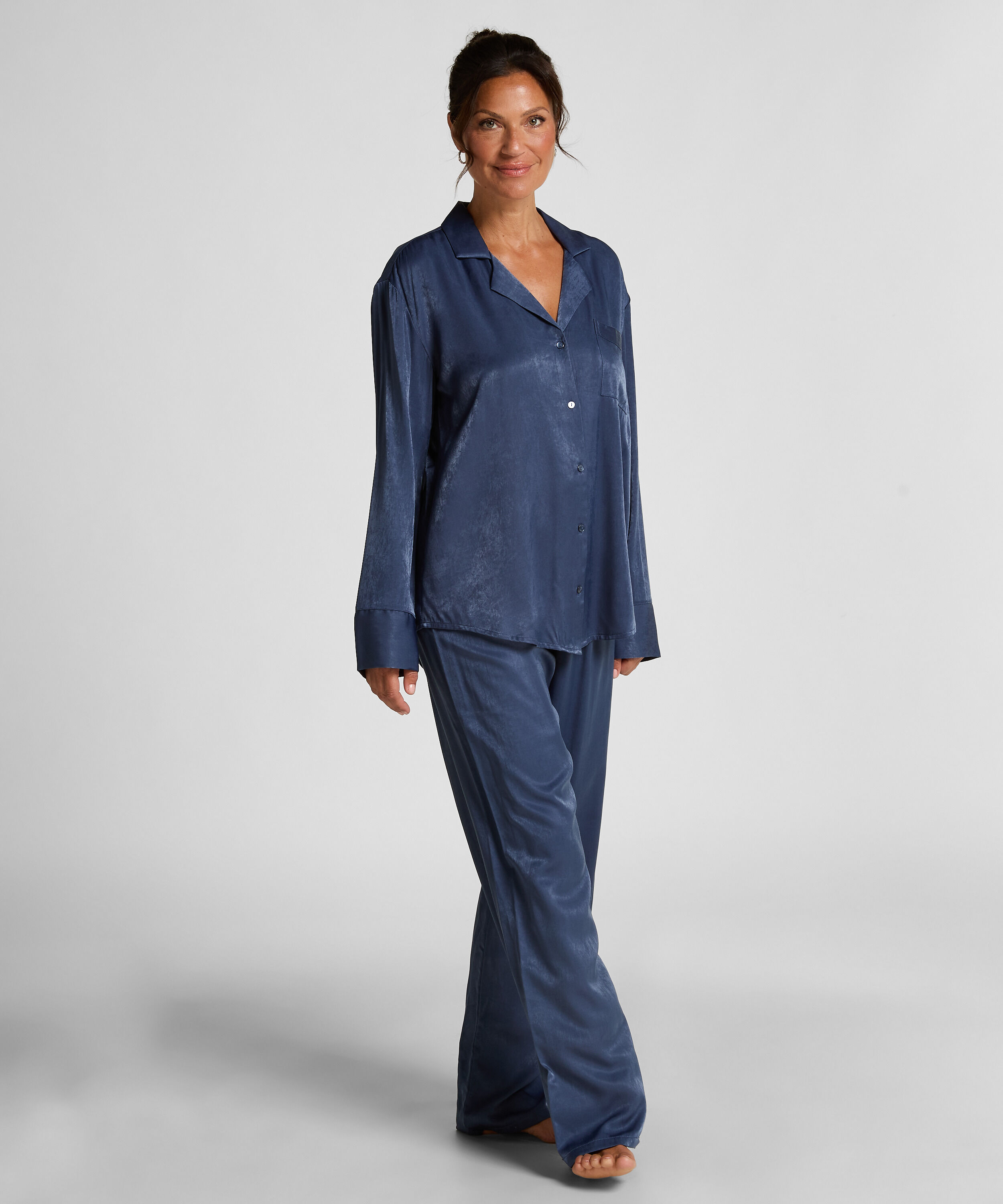 Broek Satijn, Blauw Broek Satijn, Blauw