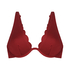 Niet-voorgevormde beugel bikinitop Scallop, Rood