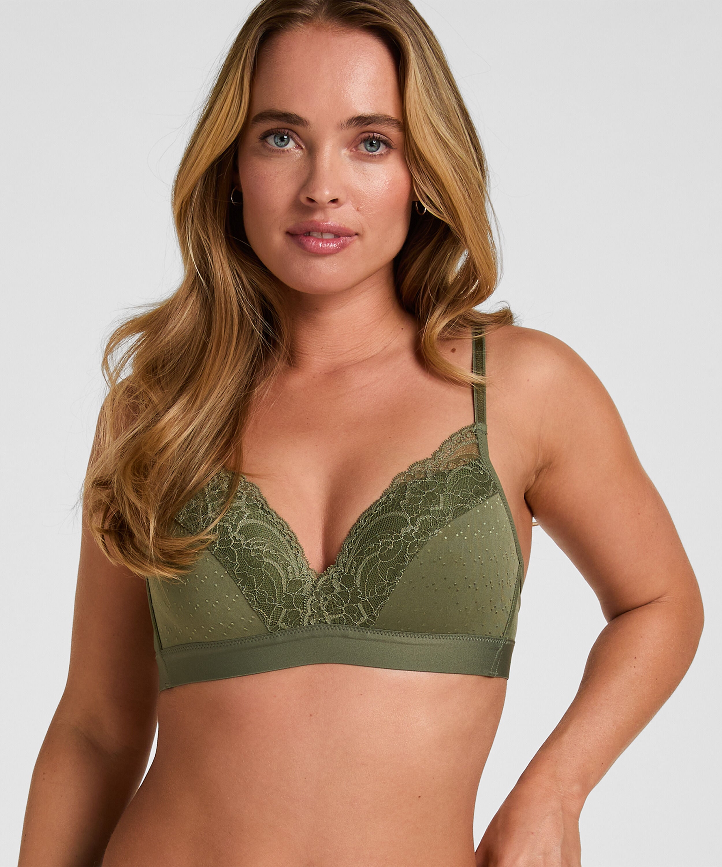 Voorgevormde bh zonder beugel Sophie, Groen Voorgevormde bh zonder beugel Sophie, Groen