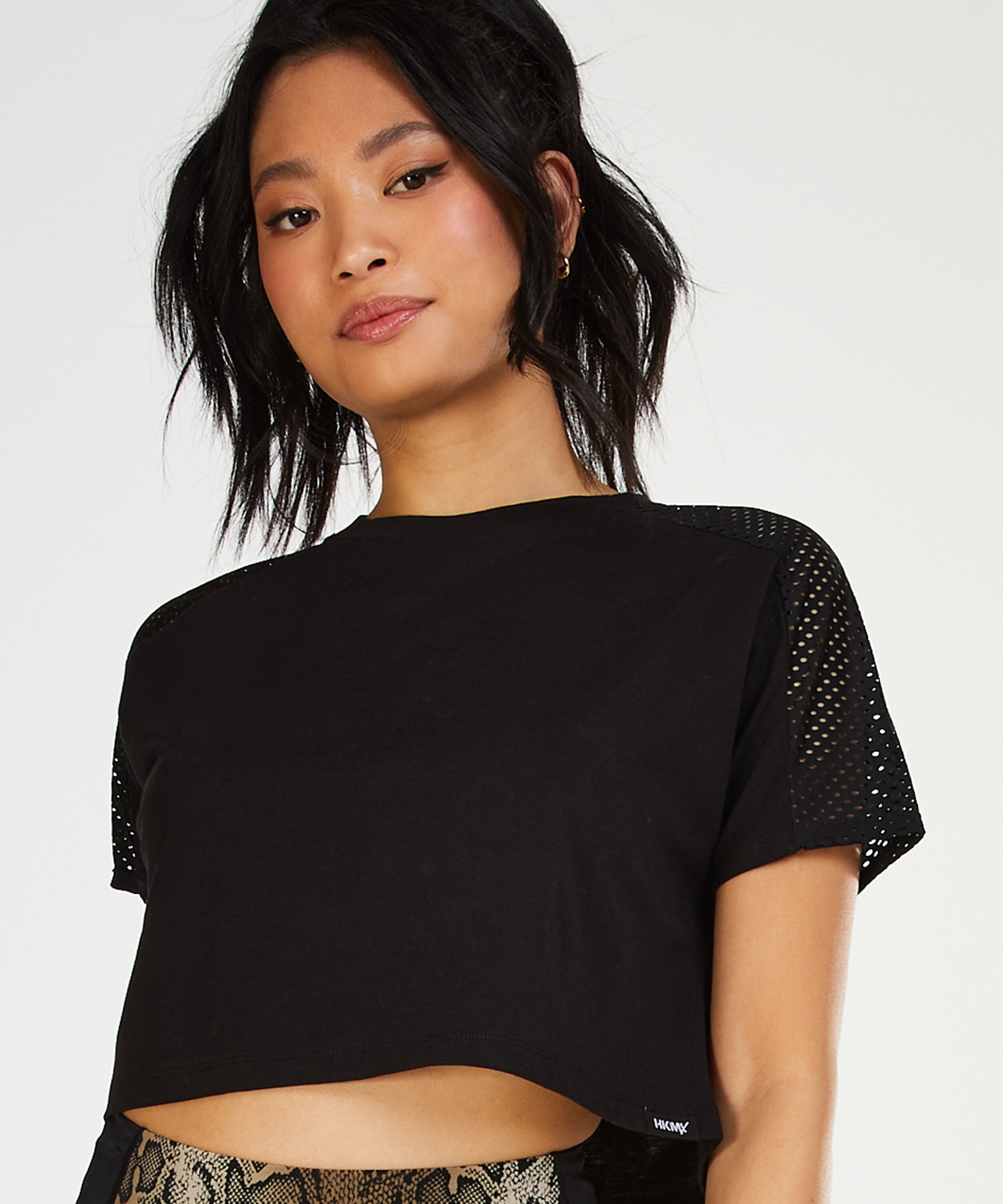 HKMX Crop Top Mesh, Zwart HKMX Crop Top Mesh, Zwart