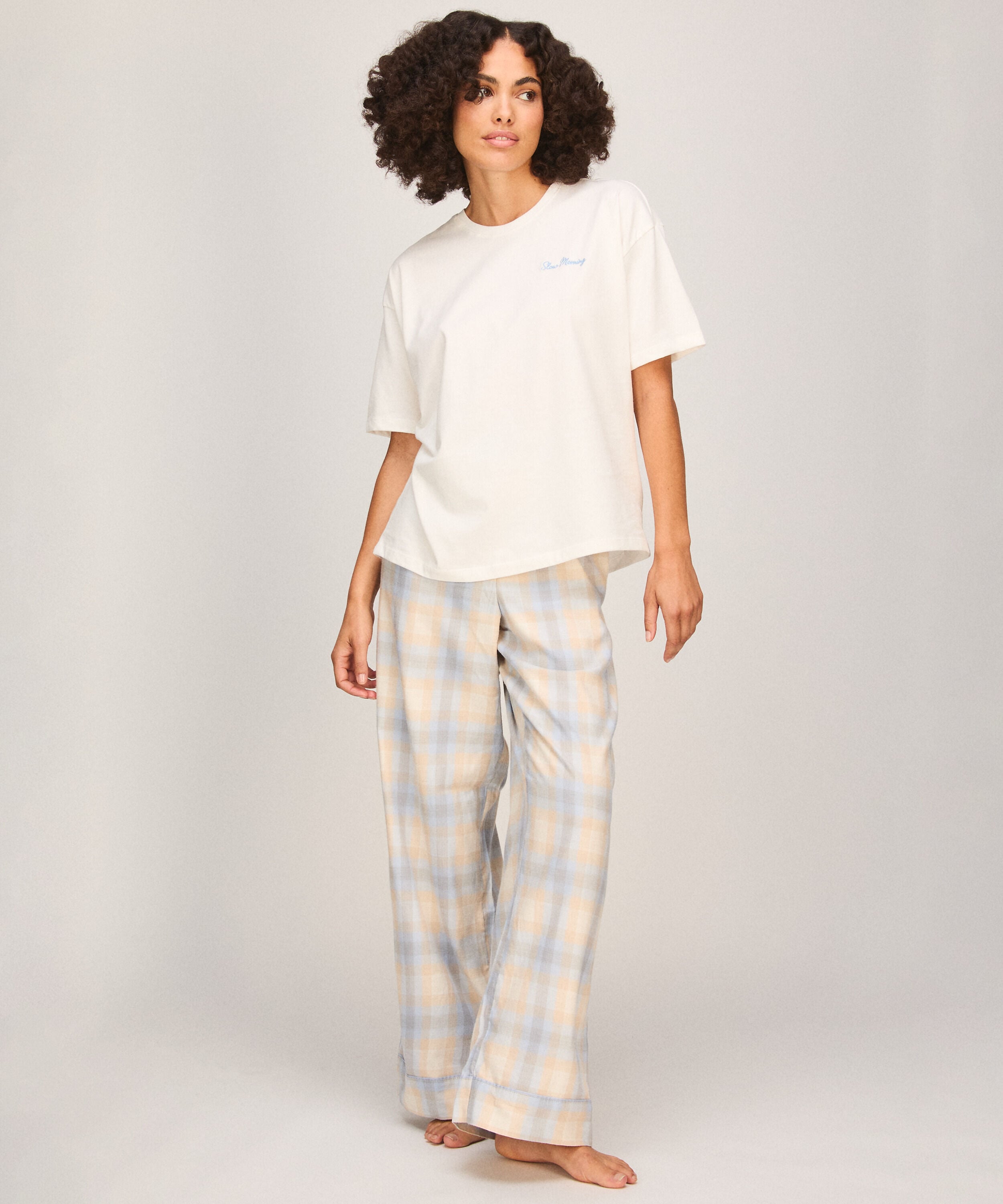 Pyjamaset Check, Blauw Pyjamaset Check, Blauw