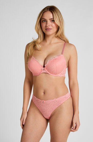 Hunkemöller String Marine Roze