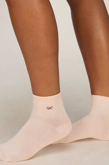 Hunkemöller 2 Paar Katoenen Half Crew Sokken Roze