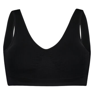 Naadloze croptop, Zwart