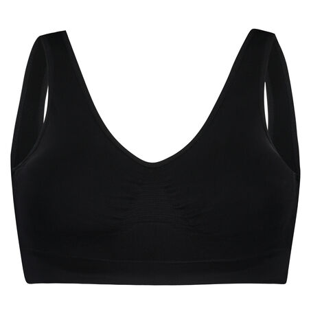 Naadloze croptop, Zwart