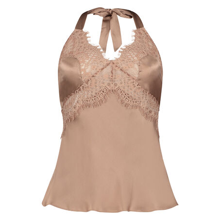Pyjama cami top zijde Scallop Lace, Roze
