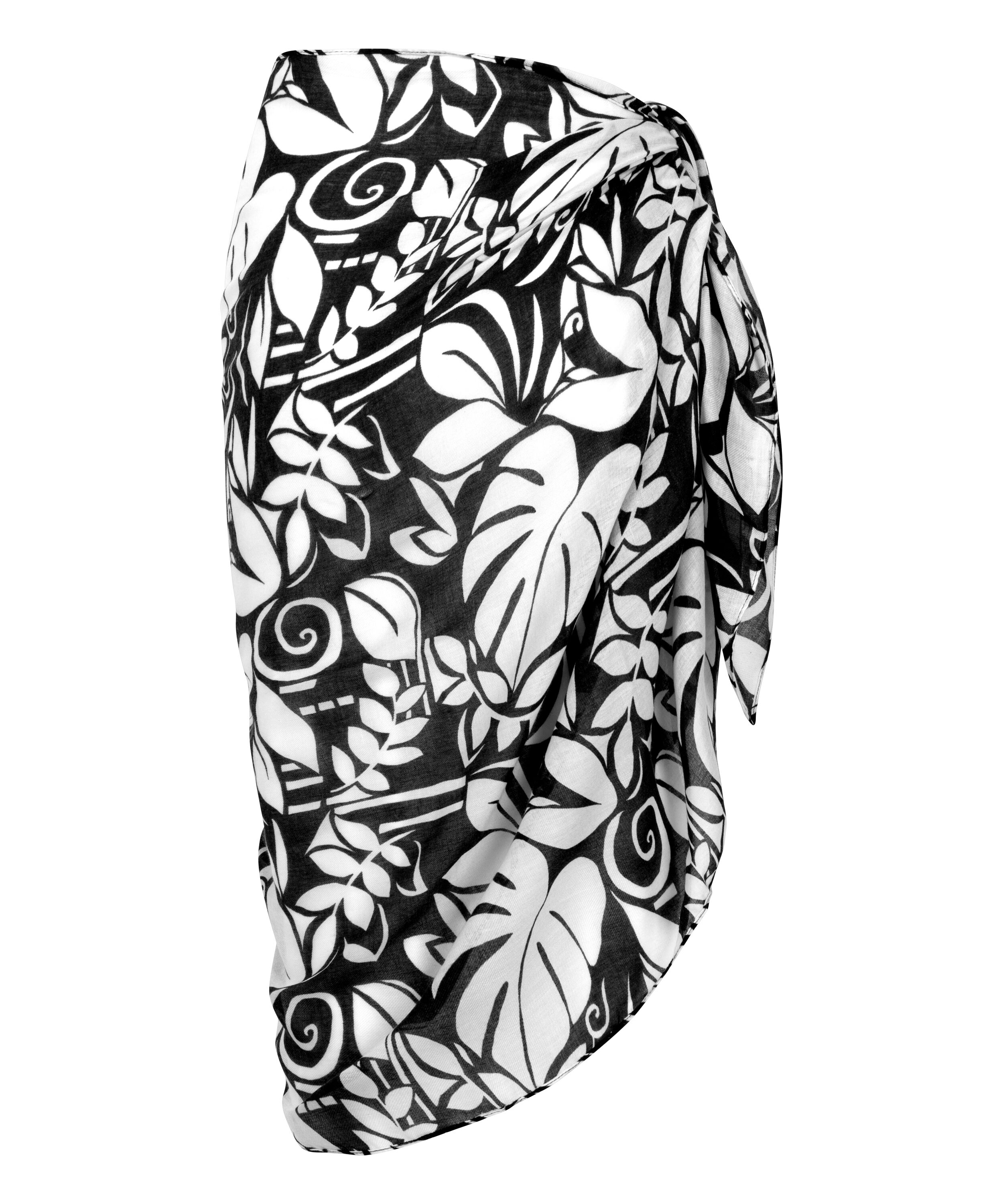 Heveer Damen Strand Wrap Sarong Kurz Cover Up Chiffon Badeanzug Wickelröcke Pareo für den Strand Bikini Swimsuit Leopardenmuster Transluzent
