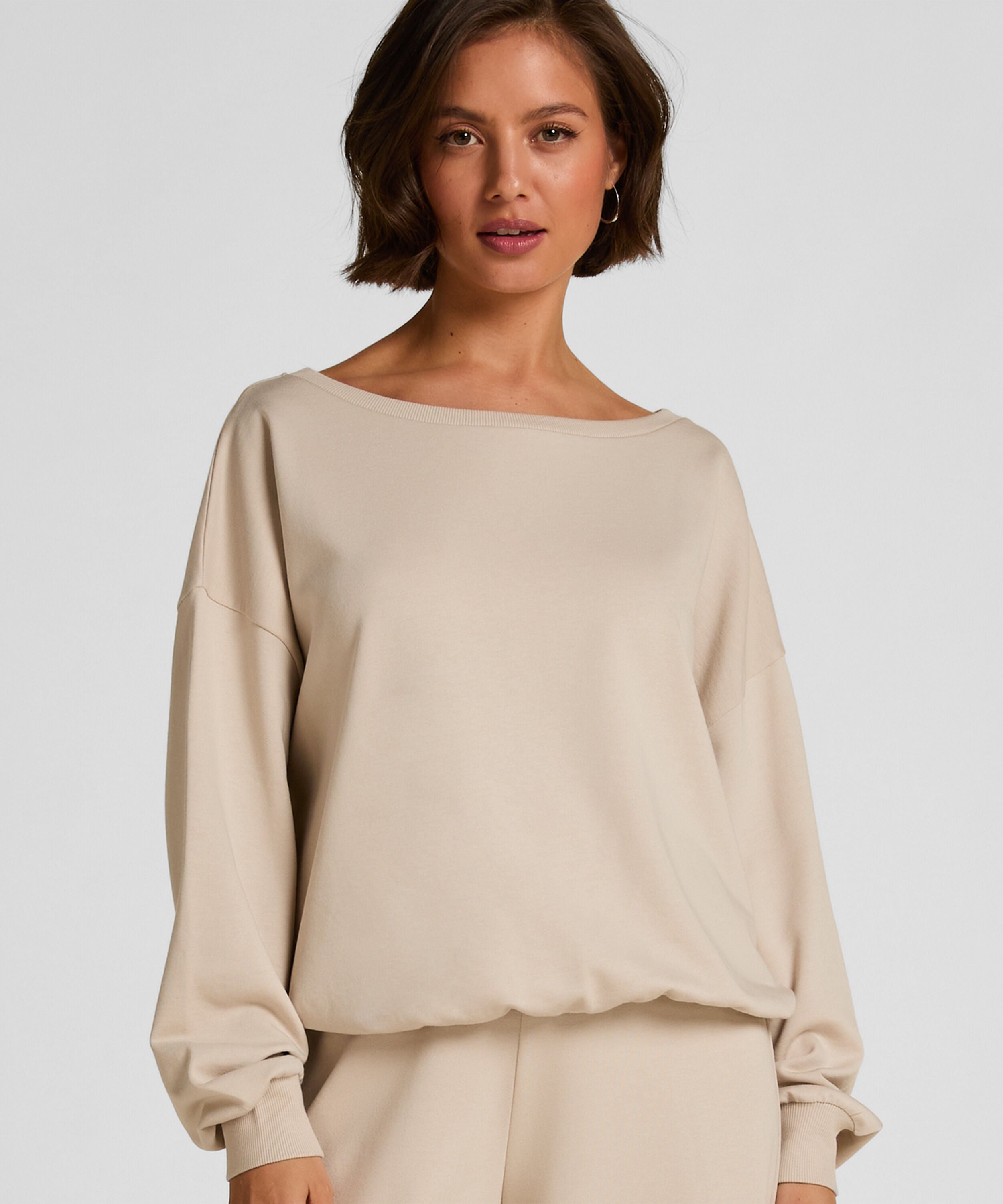 Boatneck Sweater Audrey, Grijs Boatneck Sweater Audrey, Grijs