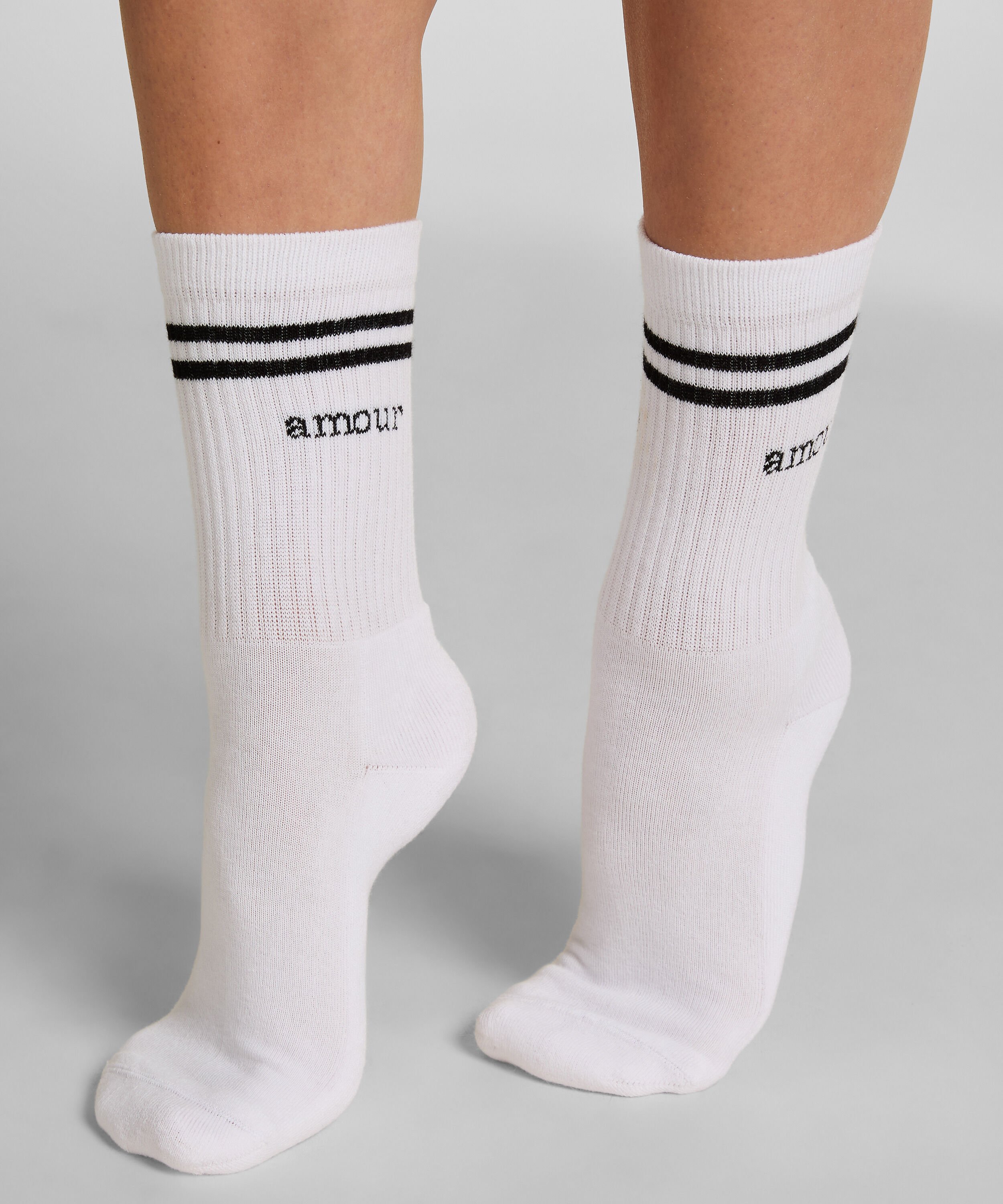 Halfhoge sokken van katoen, Zwart